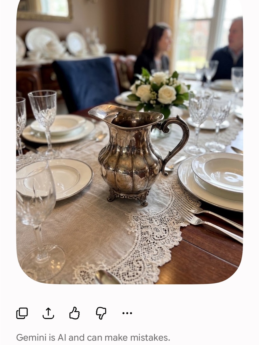 Ornate Silver-Tone Serving Pitcher in Silver Finish